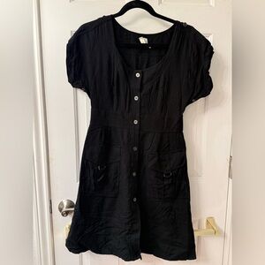 Maeve Black Button-Down Dress